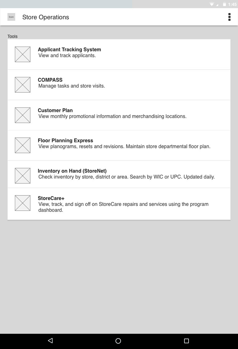 Walgreens My Store wireframe 4