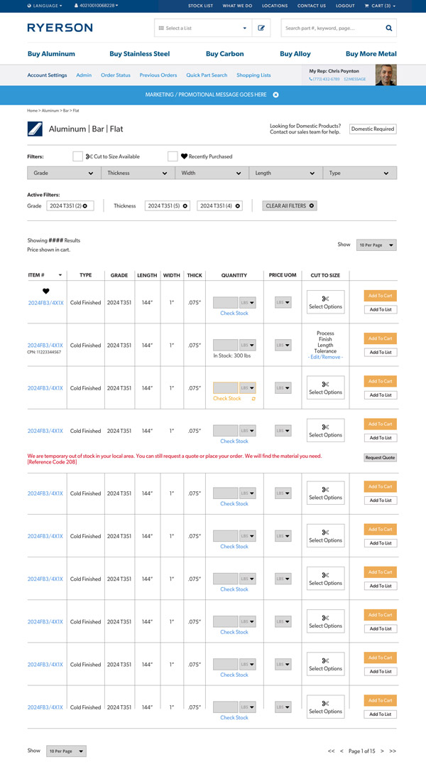 Wireframe — product category