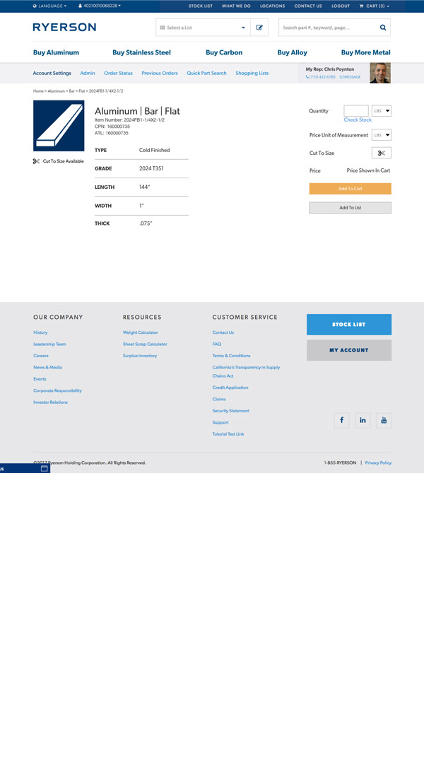 Wireframe — product detail